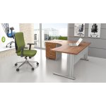 NABYTEK-DESIGNOVY.CZ - ZEP 1.14 19 Sestava kancelářského nábytku Komfort 1.14 ořech/šedá – Zboží Dáma