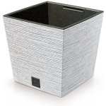 Prosperplast Květináč FURU SQUARE LOW ECO WOOD 29,5cm bílý – Sleviste.cz