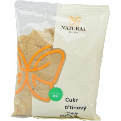 Natural Jihlava Cukr třtinový světlý jemný Natural 500 g – Zbozi.Blesk.cz