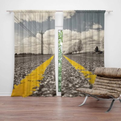 Závěsy Cesta: 2 ks - 140x250 cm - Sablio – Hledejceny.cz