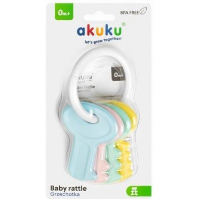 Akuku Chrastítko Klíče pastelové – Zboží Dáma