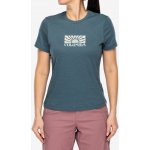 Columbia Dámské tričko RUBY SPRINGS GRAPHIC FITTED SS Tmavě modrá Světle modrá Bílá – Zboží Dáma