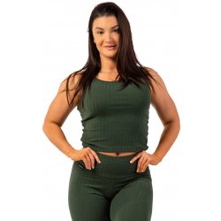 Nebbia tílko Tank Top Ribbed Organic Cotton Dark Green