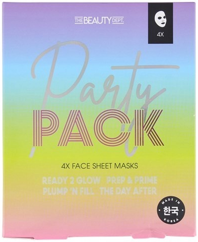 The Beauty Dept pleťové masky Party Pack 4 x 20 g dárková sada