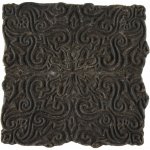 Sanu Babu Antik dřevěná raznice na tisk přehozů s indickým motivem 14 x 7 x 15 cm – Zboží Dáma