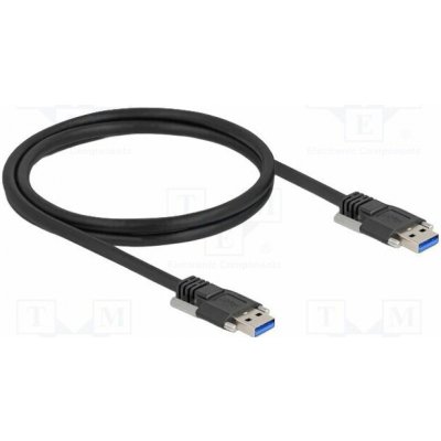 Delock 81254 USB A vidlice z obou stran; 1m černý – Zboží Živě