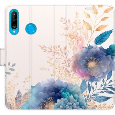 Pouzdro iSaprio Flip s kapsičkami na karty - Ornamental Flowers 03 Huawei P30 Lite – Zbozi.Blesk.cz