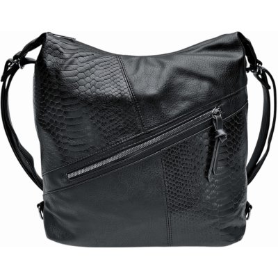 Velký černý kabelko-batoh z eko kůže – Zboží Mobilmania