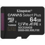 Kingston Canvas Select Plus Micro SDXC 64GB SDCS3/64GBSP – Zbozi.Blesk.cz