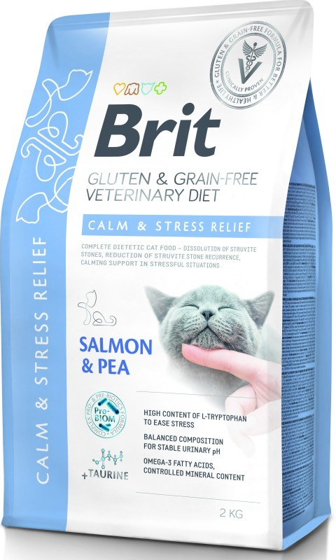 Brit Veterinary Diets Cat GF Calm & Stress Relief 2 kg