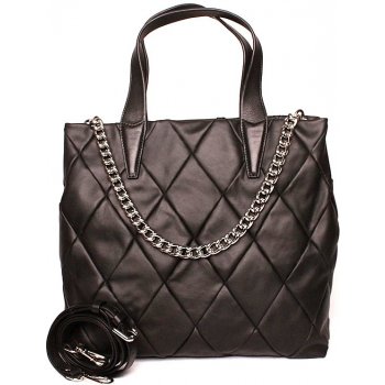 Gianni Conti dámská luxusní velká kožená shopper bag kabelka do ruky 3145 černá