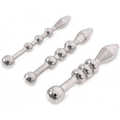 Kiotos Steel Urethral Trainer Kit 3 Solid Beads Penisplugs – Zboží Dáma