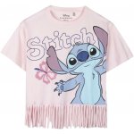 Cerdá tričko dívčí s třásněmi Stitch růžová – Sleviste.cz