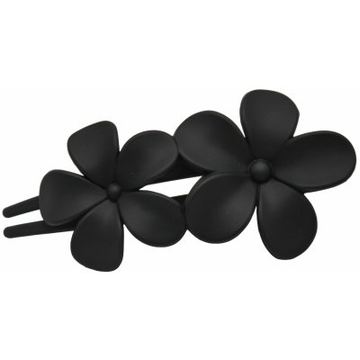 Plastová spona s květy Barva: černá – Zboží Dáma