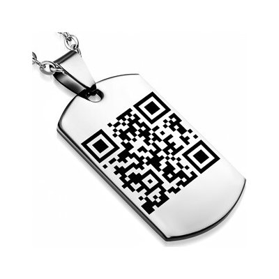 Šperky4U Ocelový přívěšek destička s laserovou rytinou QR kódu DR1009-QR – Hledejceny.cz