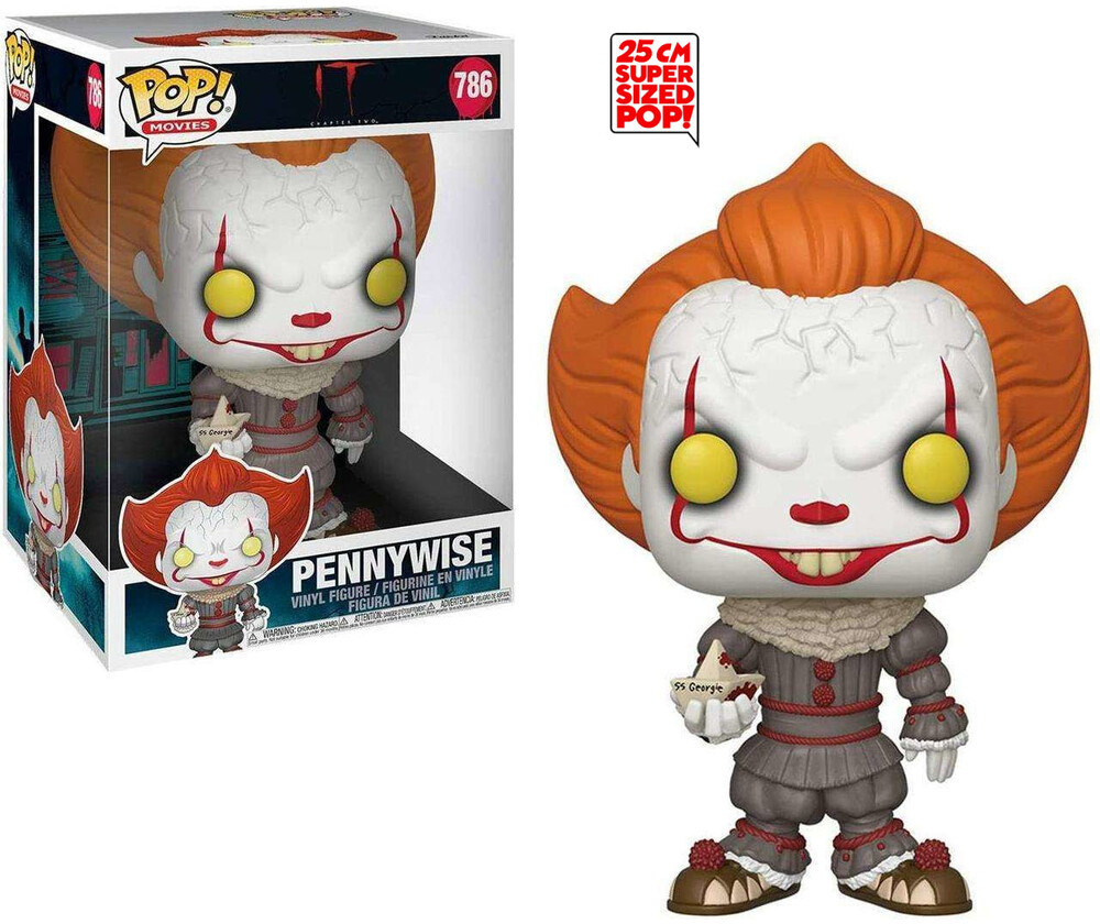 Funko Pop! Stephen Kings It 2 Super SizedPennywise with Boat 25 cm