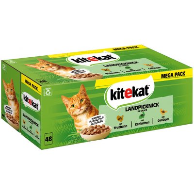 Kitekat barevný mix v omáčce Landpicknick v omáčce 48 x 85 g – Zboží Mobilmania