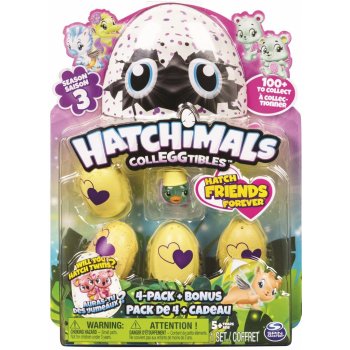 Spin Master Hatchimals sběratelská zvířátka ve vajíčku čtyřbalení s bonusem S3