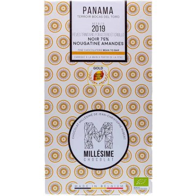 Millésime Chocolat Bio hořká čokoláda s mandlovou náplní Panama 75 %, 70 g – Zboží Mobilmania
