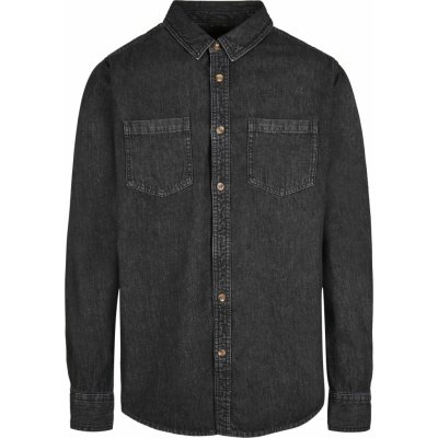 Build Your Brand pánská riflová košile washed black BY152