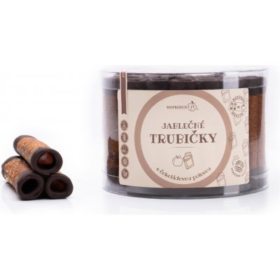 Bioprodukt JT Jablečné trubičky s čokoládovou polevou 420 g – Sleviste.cz