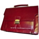 Kožená aktovka Tom 4041-56 červená-lesk – Sleviste.cz
