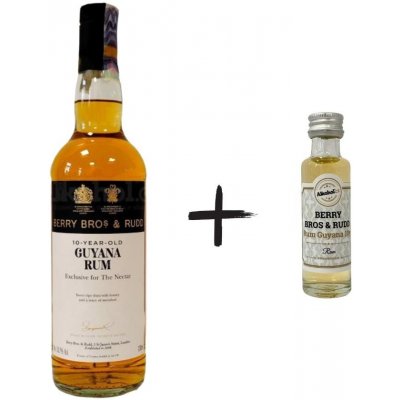 Berry Bros & Rudd Rum Guyana 10y 58,7% 0,7 l + miniatura (holá láhev)