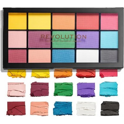Makeup Revolution Reloaded paleta očních stínů Marvellous Mattes 15 x 1,1 g – Hledejceny.cz