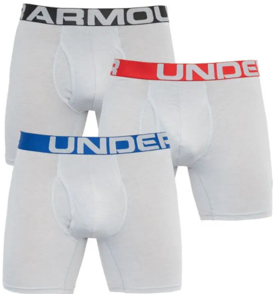  UA Charged Cotton 6in 3 Pack, White - men's underwear -  UNDER ARMOUR - 30.51 € - outdoorové oblečení a vybavení shop