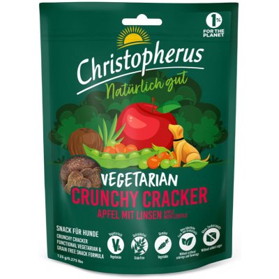 Christopherus Dog Crunchy Cracker Vegetarian Apple with Lentils 125 g