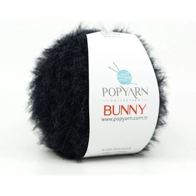 POPYARN Příze Bunny B08 - černá, 100g 170m – Zboží Mobilmania