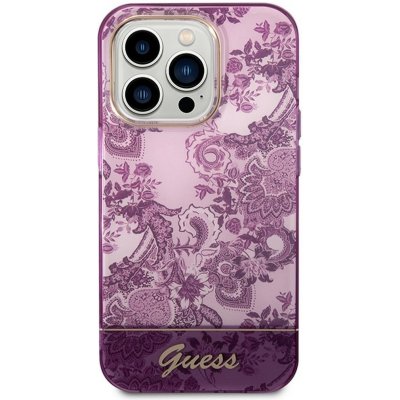 Pouzdro GUESS iPhone 14 Pro IML Electro Cam TDJ / fuschia