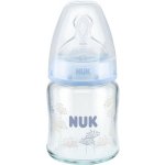 NUK First Choice + láhev skleněná silikon V1-S Bílá 120ml – Zbozi.Blesk.cz