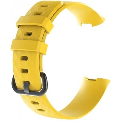 BStrap Silicone Diamond pro Fitbit Charge 3 / 4 yellow, velikost L STR00013 – Zbozi.Blesk.cz
