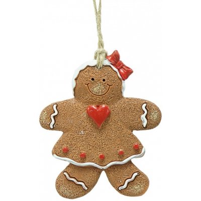 Clayre & Eef Hnědá vánoční ozdoba Perníček Gingerbread 7*1*8 cm – Hledejceny.cz
