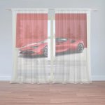 Sablio Záclony Ferrari na červenobílé: 2ks 150x250cm – Hledejceny.cz