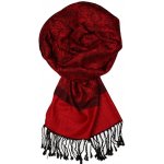 Verona Lux kašmírová šála H85J_35 tmavě červená – Zboží Dáma