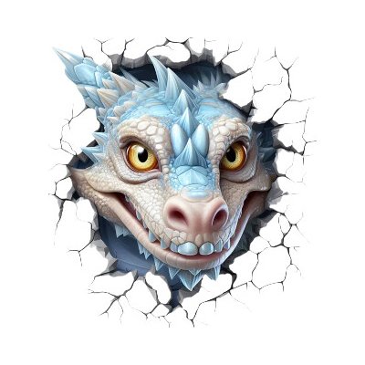 Nažehlovací obrázek - šedomodrý drak ve zdi (dva rozměry), Velikost: Velký – Sleviste.cz