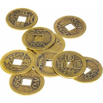 Nefertitis Čínská mince pro štěstí NF42886 - cca 2,3 cm