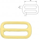 Posunovač na popruh 32 x 6 mm zlatý Počet: 1 ks – Zboží Mobilmania