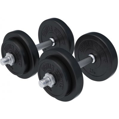 GorillaSports Jednoruční nakládací činky 2x10 kg – Hledejceny.cz