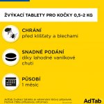 AdTab 12 mg žvýkací tablety pro kočky 0,5-2 kg 1 tbl – Hledejceny.cz