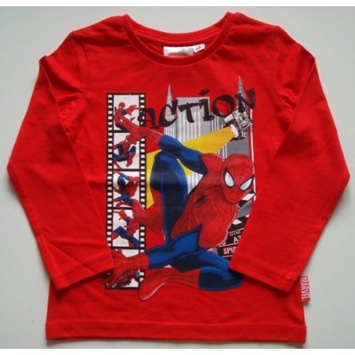 Originální dětské tričko Spiderman pro kluky červené