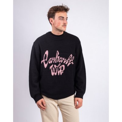 Carhartt WIP Chedda Sweater Black/Glassy Pink – Zboží Dáma