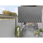 MyBestHome balkonová ratanová zástěna Pori 0,9 x 1 m černá / šedá – HobbyKompas.cz