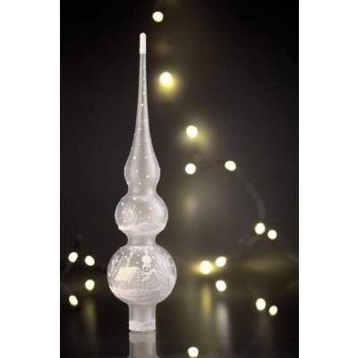 DT GLASS Vánoční skleněná špička na stromek - ručně malovaná – Zboží Mobilmania