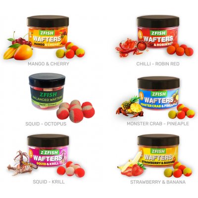 Zfish Vyvážené Boilies Balanced Wafters 20 g 8 mm Squid Krill – Hledejceny.cz