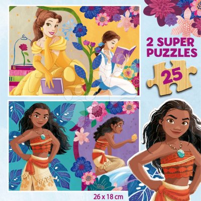 Educa Dřevěné Disney Princess 2 x 25 dílků – Zboží Mobilmania