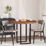 Omaxi 788818 Deska stolu Tmavě hnědá 90 x 4 cm (kruh) Pevné dubové dřevo – Zboží Dáma