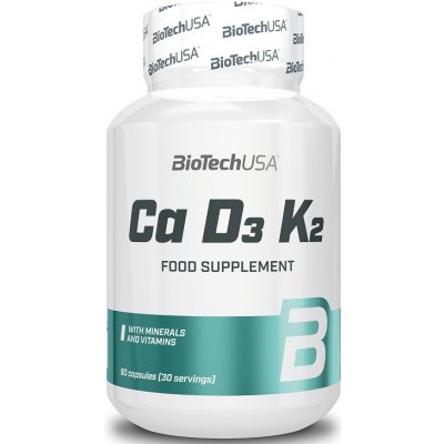 BiotechUSA Ca+D3+K2 90 kapslí